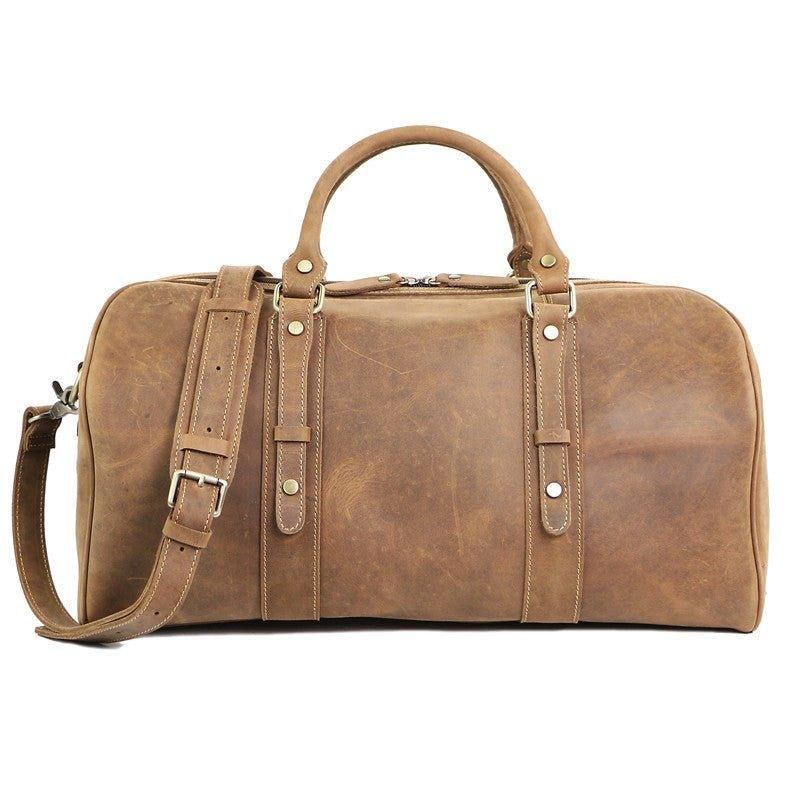 Sac Week-end Cuir Pour Homme Entièrement Ouvert