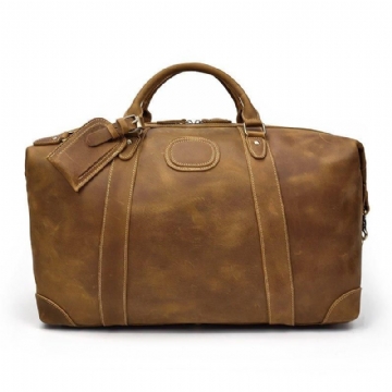 Sac Week-end Cuir Pour Hommes Avec Compartiment Ordinateur Portable