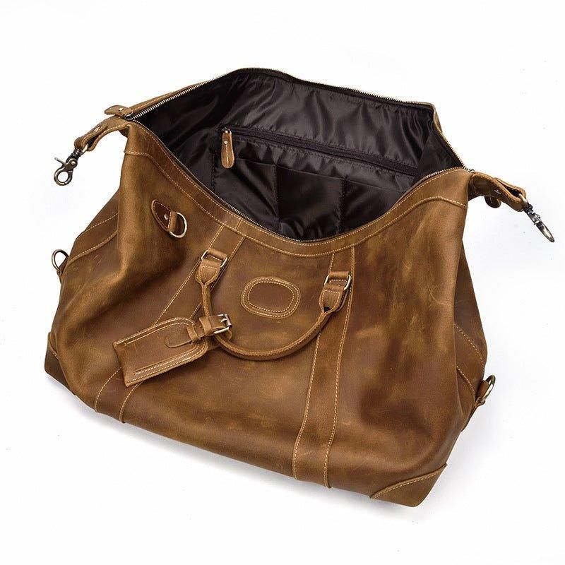 Sac Week-end Cuir Pour Hommes Avec Compartiment Ordinateur Portable