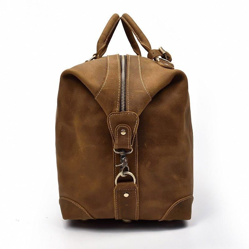 Sac Week-end Cuir Pour Hommes Avec Compartiment Ordinateur Portable