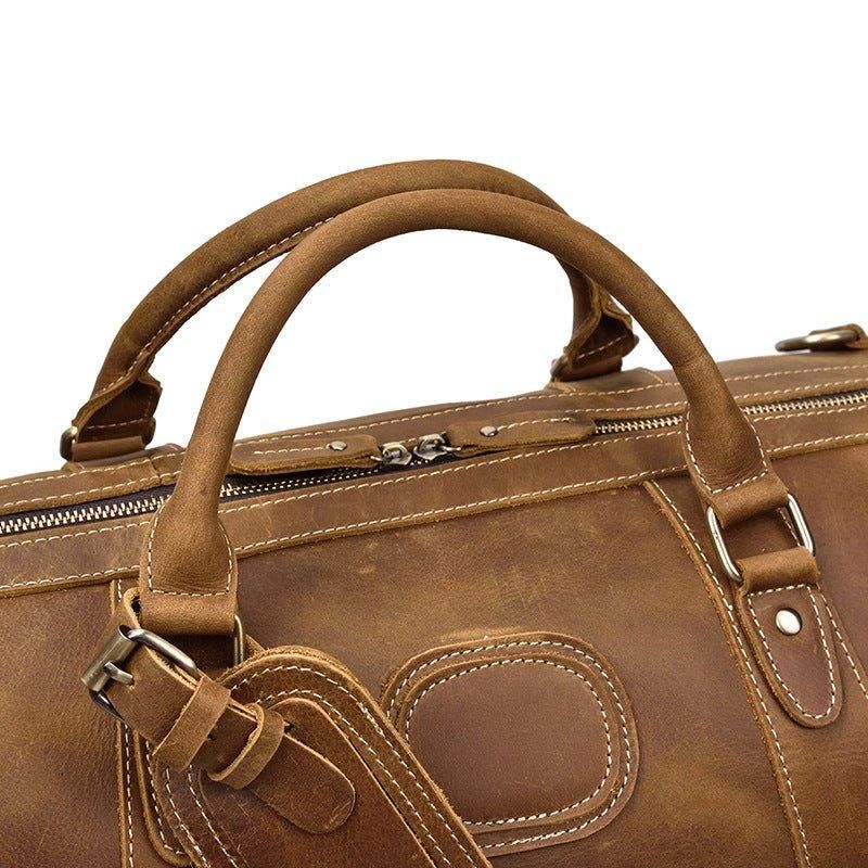 Sac Week-end Cuir Pour Hommes Avec Compartiment Ordinateur Portable