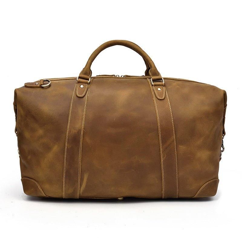 Sac Week-end Cuir Pour Hommes Avec Compartiment Ordinateur Portable