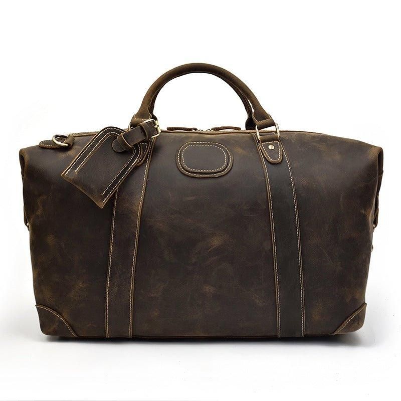 Sac Week-end Cuir Pour Hommes Avec Compartiment Ordinateur Portable