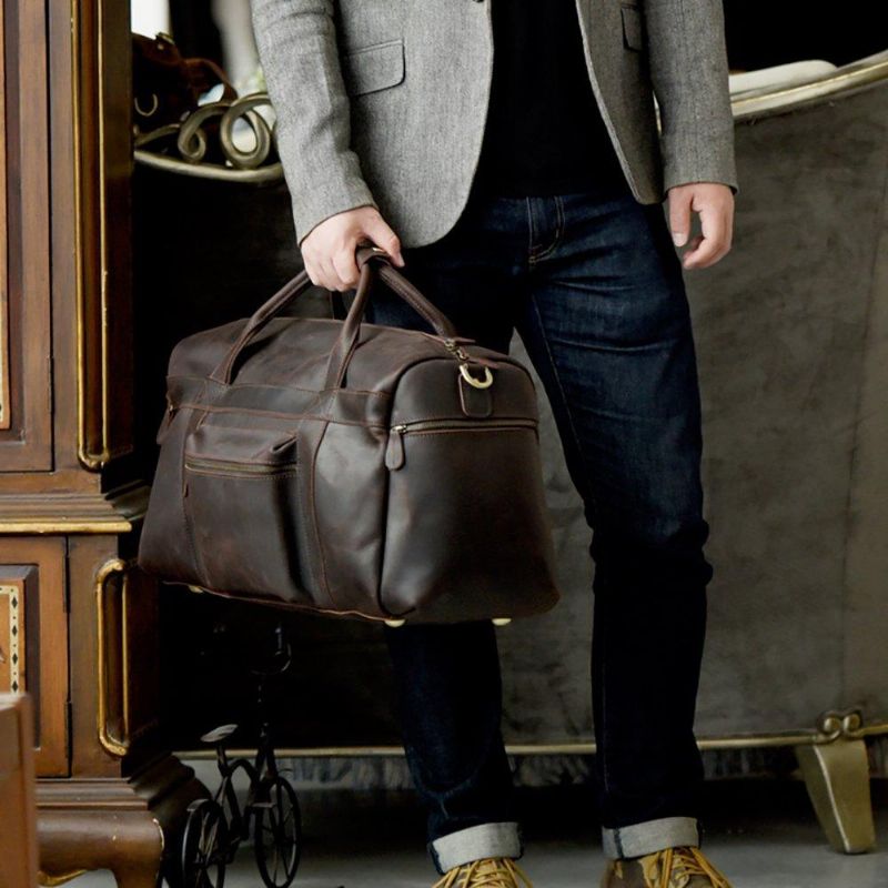 Sac Week-end Cuir Vache 23 Pouces Pour Hommes