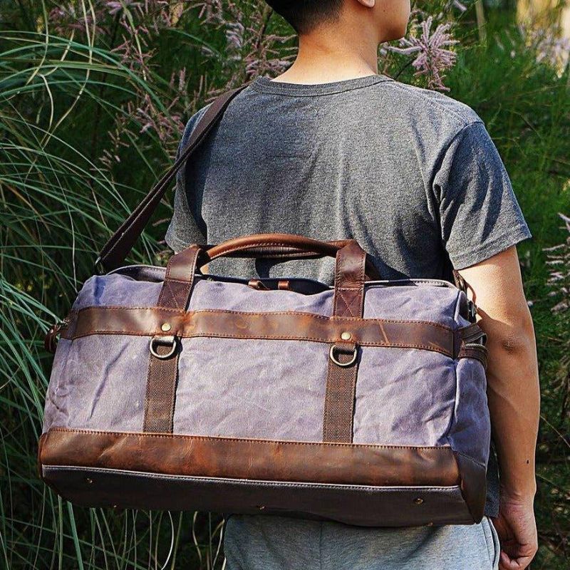 Sac Week-end Toile Cirée Pour Hommes