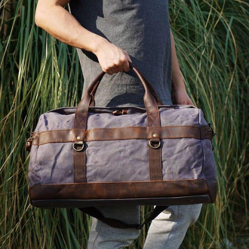 Sac Week-end Toile Cirée Pour Hommes