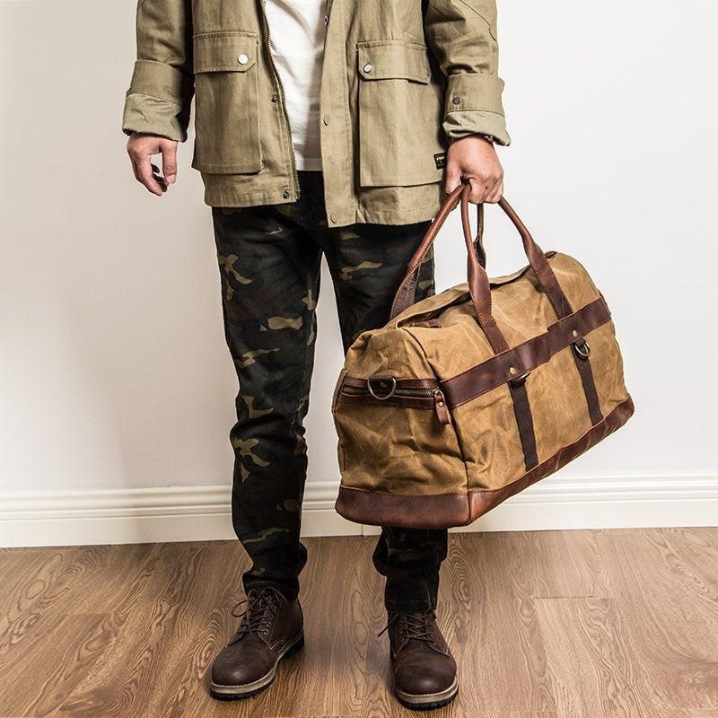 Sac Week-end Toile Cirée Pour Hommes