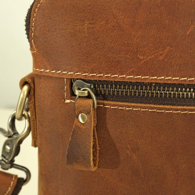 Sacs À Bandoulière Cuir Pour Hommes Marron