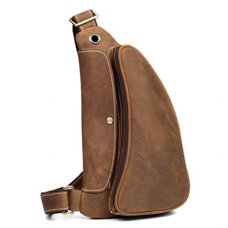 Sacs À Dos Cuir Sling Pour Hommes Vintage