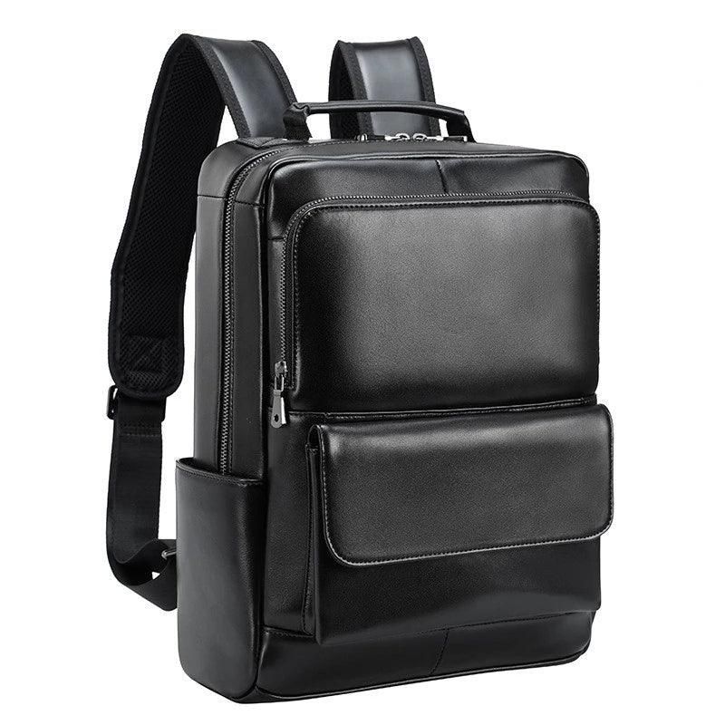 Sacs À Dos Pour Ordinateur Portable 14 Pouces Cuir Noir