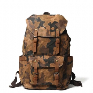 Sacs À Dos Toile Vintage Camouflage Pour L'école