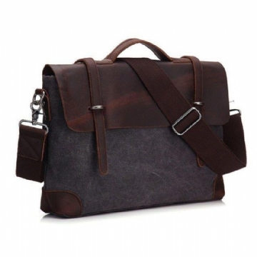 Sacs Messager Pour Ordinateur Portable Homme Cuir Et Toile