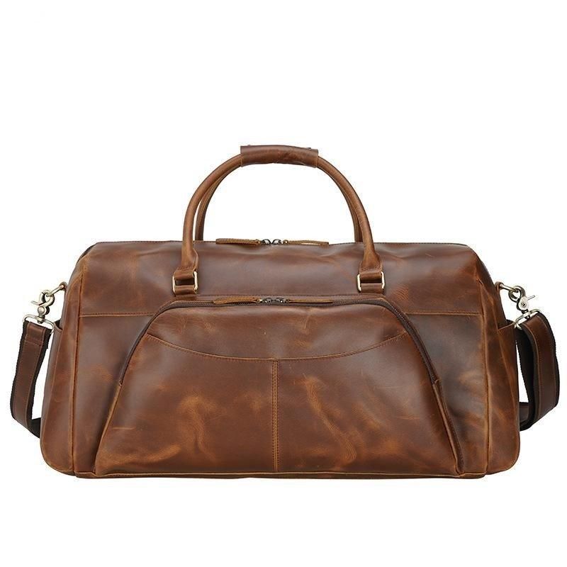 Sacs Voyage Cuir Pour Hommes Avec Poches