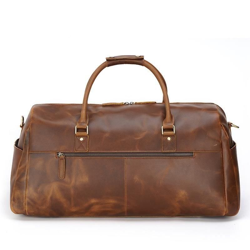 Sacs Voyage Cuir Pour Hommes Avec Poches