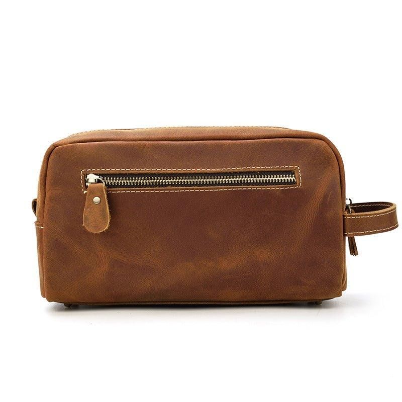 Trousse Toilette Cuir Dopp Kit Étui Rasage