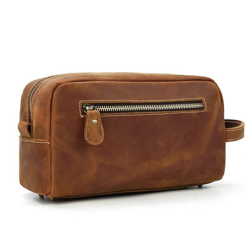 Trousse Toilette Cuir Dopp Kit Étui Rasage