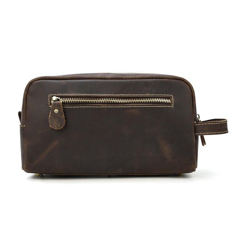 Trousse Toilette Cuir Dopp Kit Étui Rasage