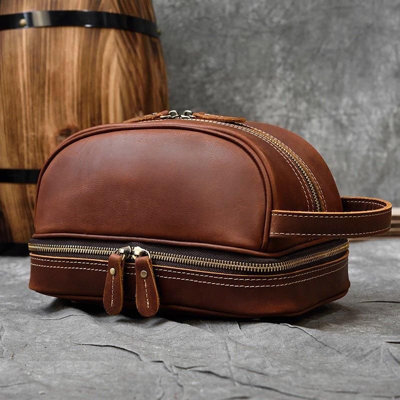 Trousse Toilette Voyage Cuir Pour Hommes