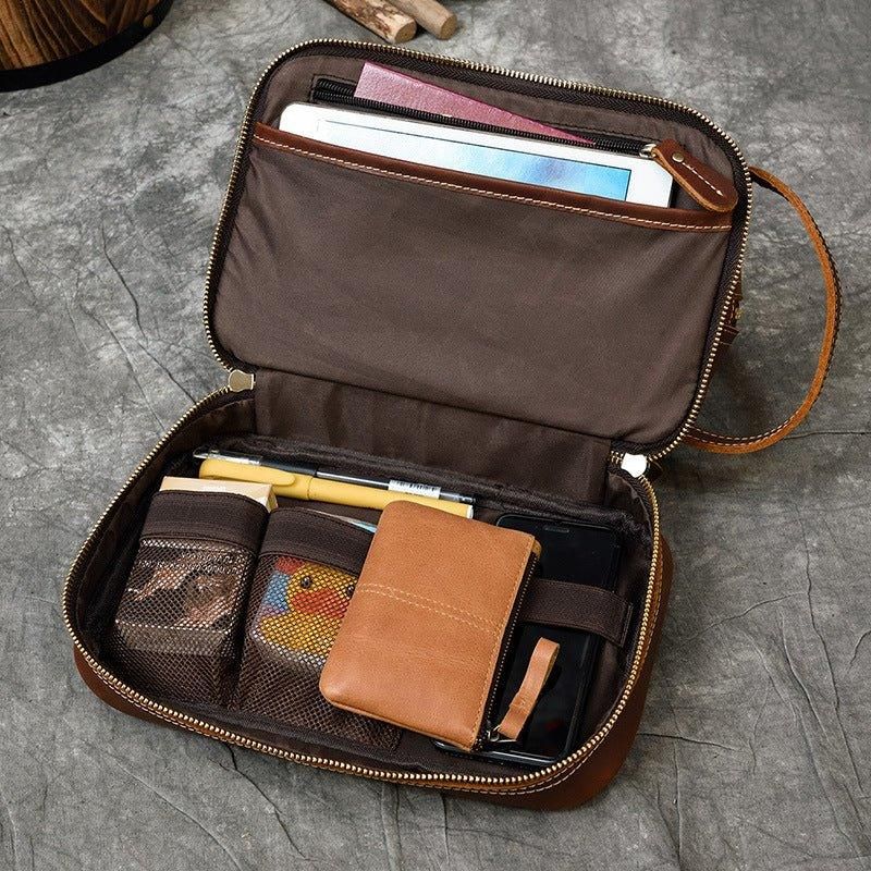 Trousse Toilette Voyage Cuir Pour Hommes