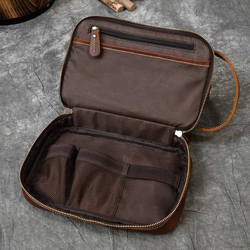 Trousse Toilette Voyage Cuir Pour Hommes